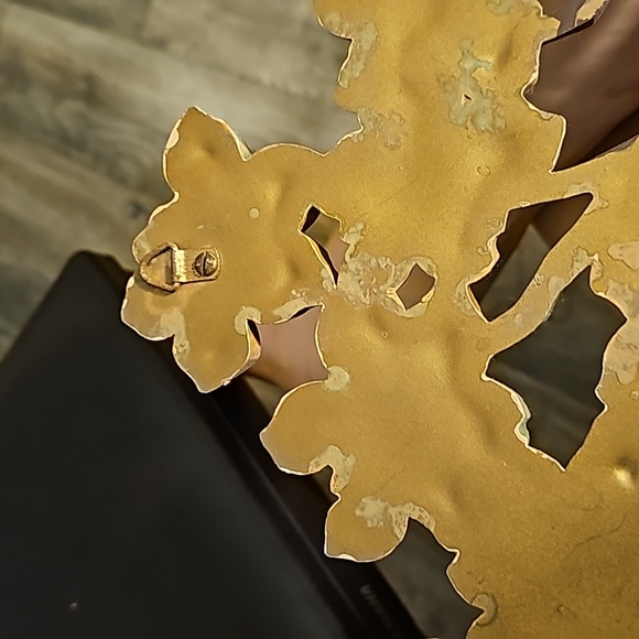 Syroco Inc floral wall decor vintage red flowers mcm boho - Picture 9 of 9